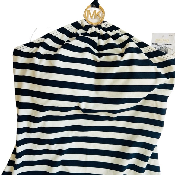 Michael Kors Cruise Navy and White Striped One Piece Swimsuit - Picture 5 of 9